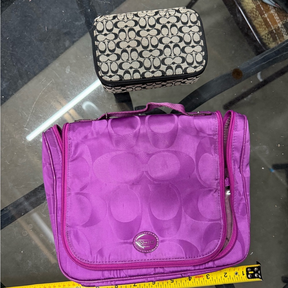 Coach Purple Women's Toiletry Bag and Medicine Case